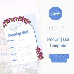 Mamma Mia Party, Mamma Mia Bachelorette, Bachelorette Digital Packing List, Mamma Mia Party Template, Disco Party Packing Template