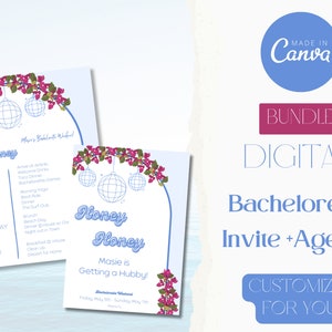 Mamma Mia Party, Mamma Mia Invitation, Mamma Mia Agenda, Digital Mamma Mia Invite, Digital Mamma Mia Agenda, Mamma Mia Bachelorette Theme