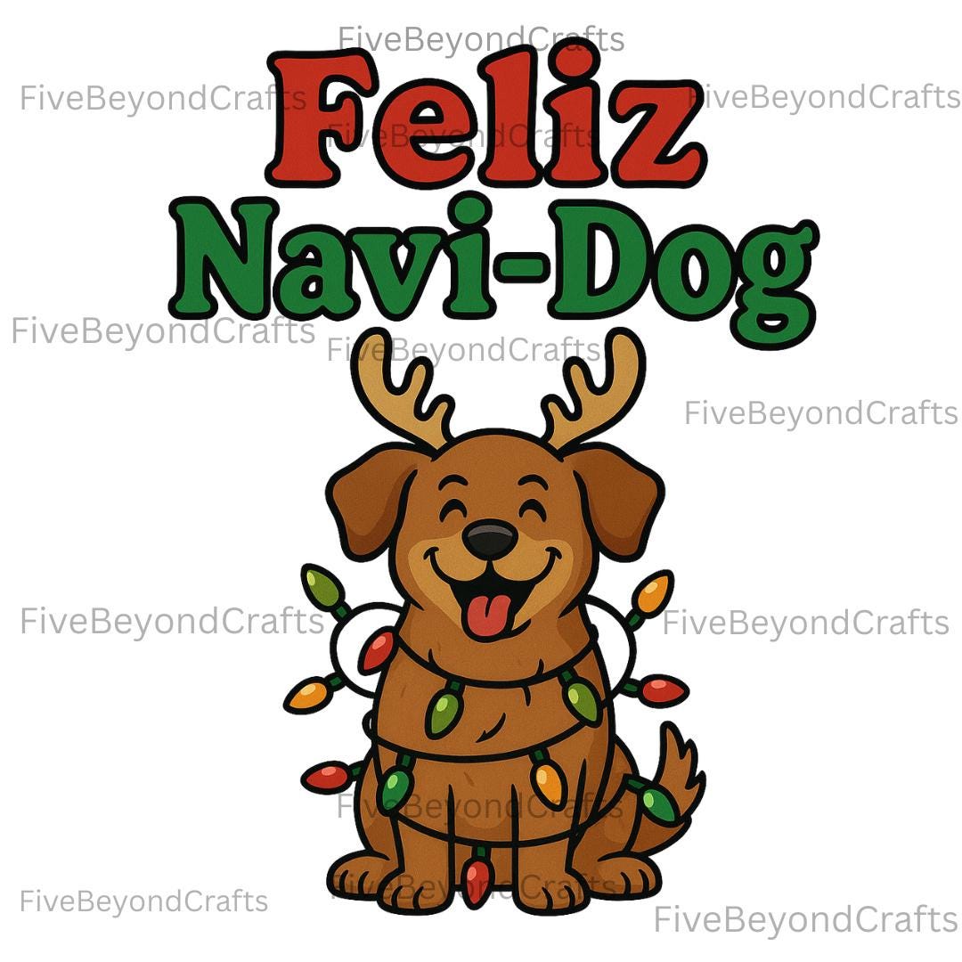Feliz Navi-dog Christmas PNG, Cute Dog With Reindeer Antlers, Holiday ...