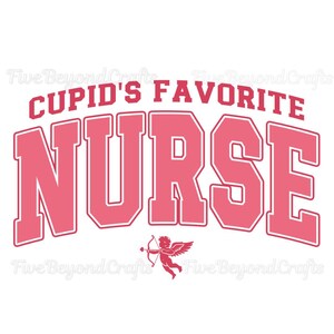Cupido de San Valentín Enfermera favorita PNG Enfermera acogedora Impresión clásica, Archivo jpg, Archivo digital, RN, Dicho divertido PNG,