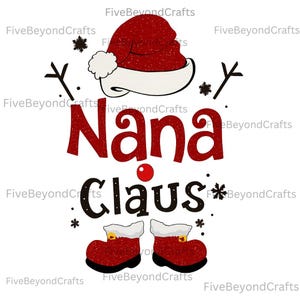 Nana Claus jul PNG direktnedladdning, rolig Nana semesterdesign för T-shirt, tröja och sublimering