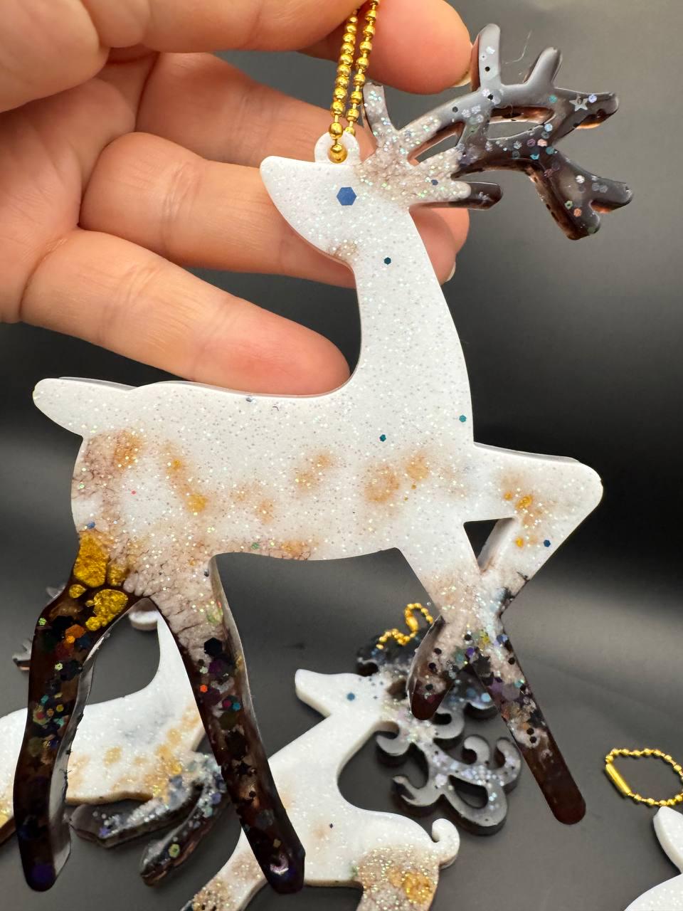 樹脂製トナカイのクリスマスオーナメント - 6個セット - Etsy 日本