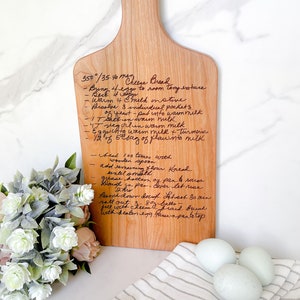 Handwritten recipe cutting board - Custom charcuterie board - Handwriting - Personalized gift - Family recipe - heirloom - Memorial gift
