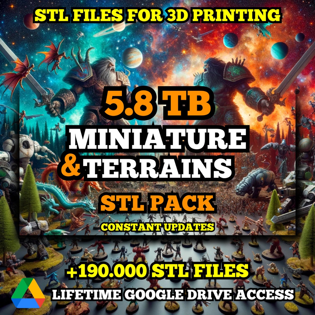Miniature & Terrains STL Pack for 3D Printers 190000 STL Etsy