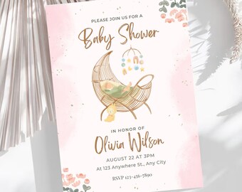 Baby Shower Invite, Baby Shower Invitation Template, printable Baby Shower Invite, Baby Shower invitation, Instant Download