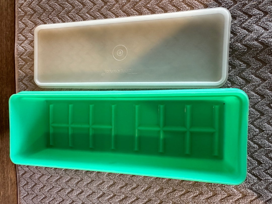 Green Tupperware Celery Keeper Etsy
