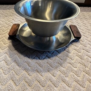 Stainless Steel Gravy Bowl with Plate
