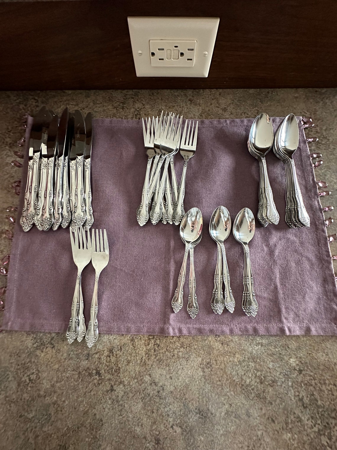 Vintage Rogers Stainless Steel Korea Silverware Set of 45 Etsy