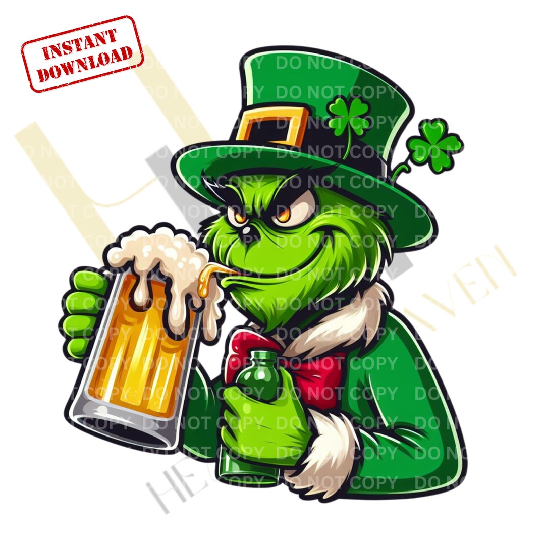 Grinch St Patrick's Day Png, St Patrick's Day Png, St Patty's Day Png ...