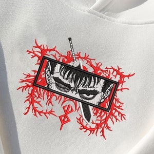 Berserk Embroidered Hoodie - Stylish Dark Fantasy Anime Apparel | Perfect Gift for Berserk Fans and Manga Lovers