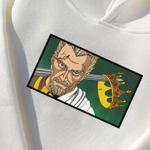 Embroidered Anime Sweatshirt for Manga Lovers & Otakus, Anime Character Embroidered Sweatshirt, Anime Shirt, Embroidered Shirt, Anime Tee