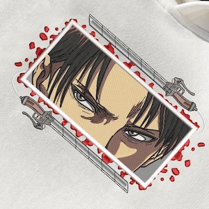 Anime Embroidered Levi Hoodie - Stylish Anime-Inspired Sweatshirt, Hoodie and T-shirt | Perfect Gift for Anime Lovers