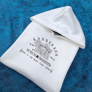 Sanderson Witch Museum Embroidered Hoodie | Enchanting Witchcraft Design | Cozy Halloween Apparel | Perfect for Fall & Halloween Fans