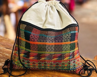 Large Hand-woven Leather & Huipile Backpack - Etsy display picture 2