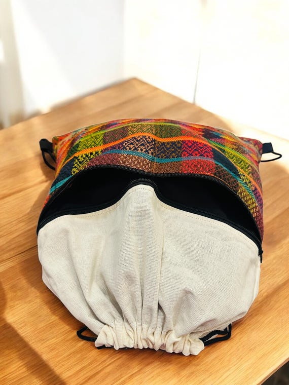 Guatemalan Huipil Tote Bag – Handmade Colorful Woven Purse  display picture 1
