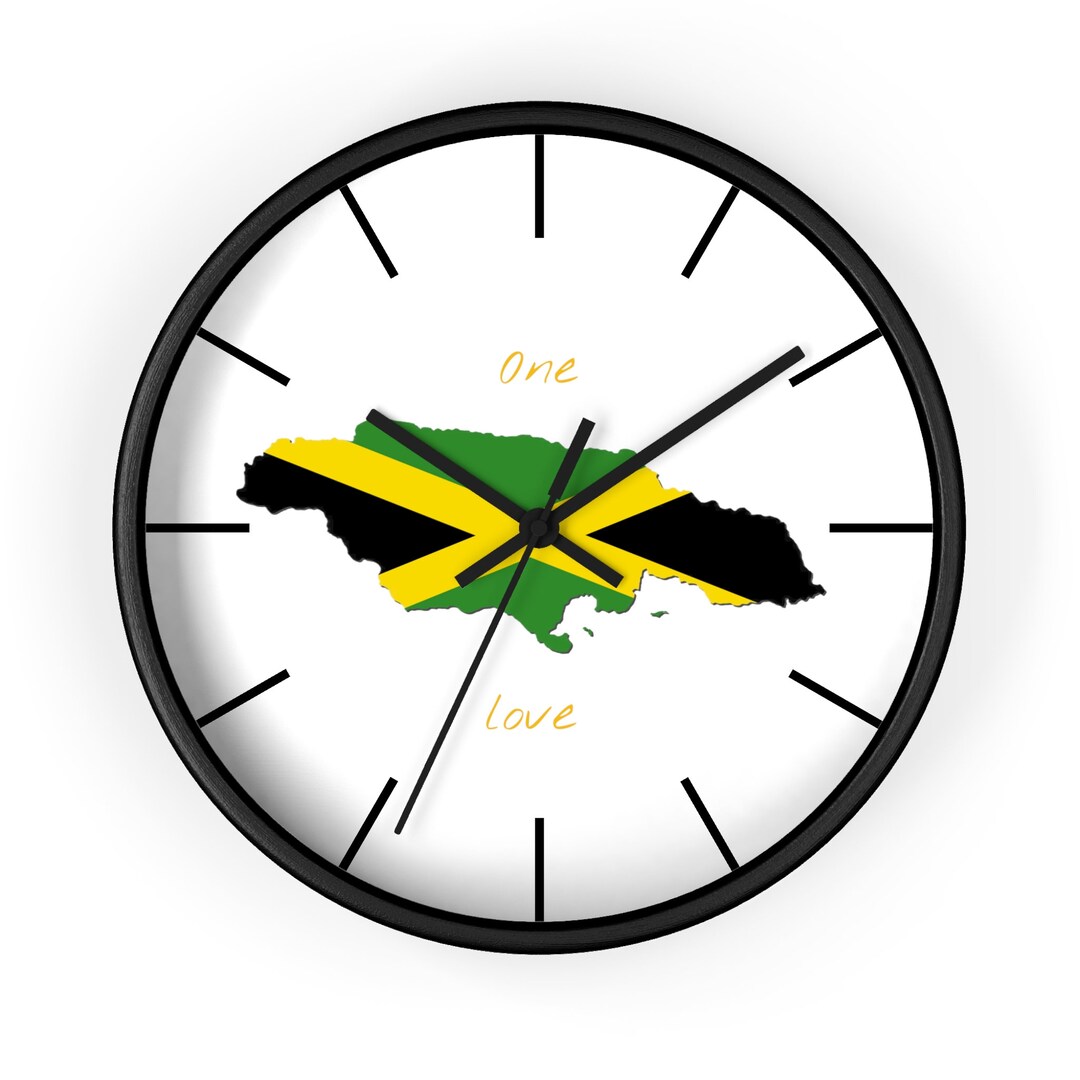 Jamaican One Love Wall Clock Jamaican One Love Wall Clock Home