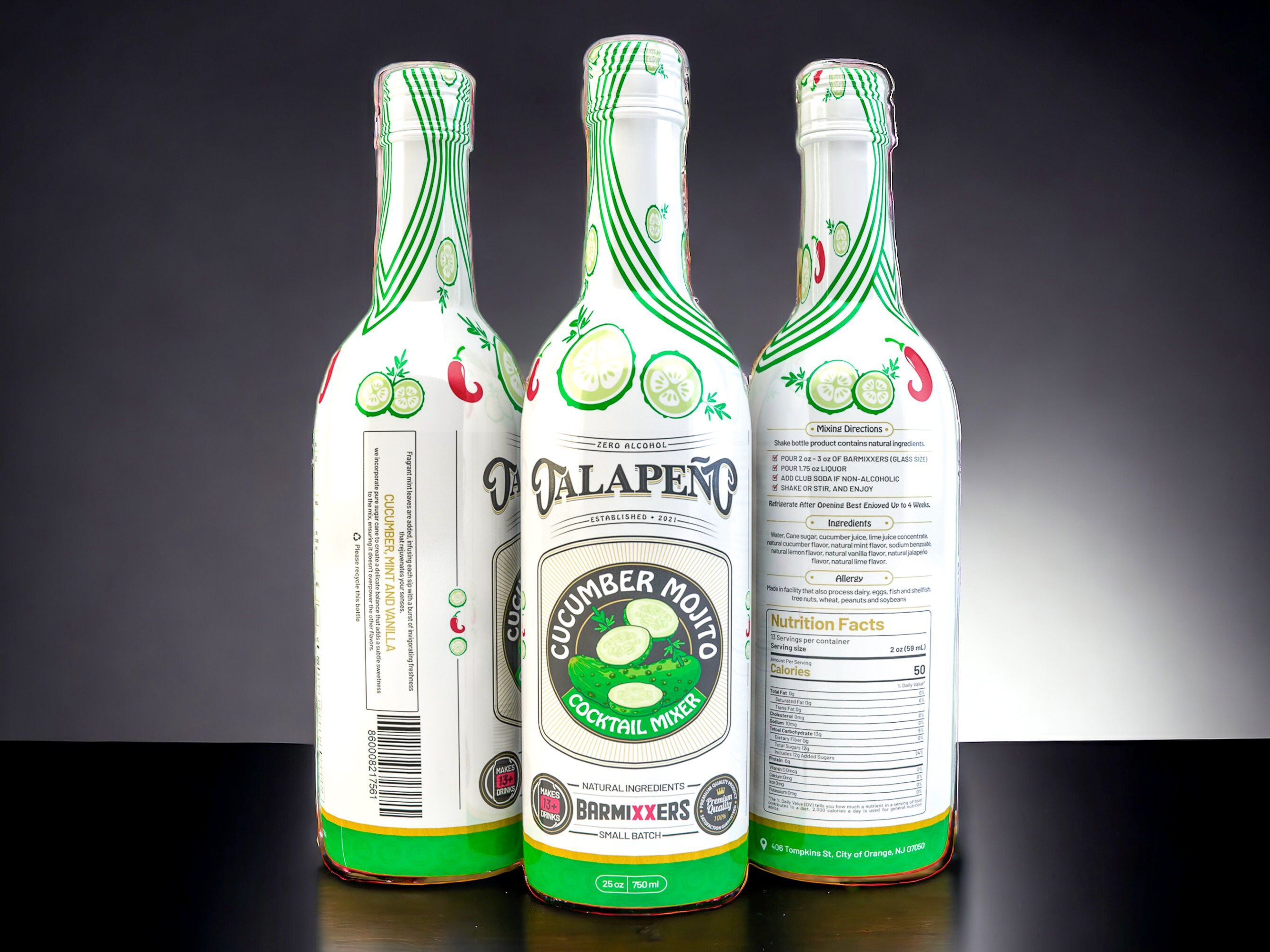 Jalapeno Cucumber Mojito Mixer Crafted by Barmixxers 13 Full Size