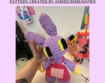 Crochet Purple Jack Rabbit Plushie: Unhinged Fan Art (Digital Pattern)