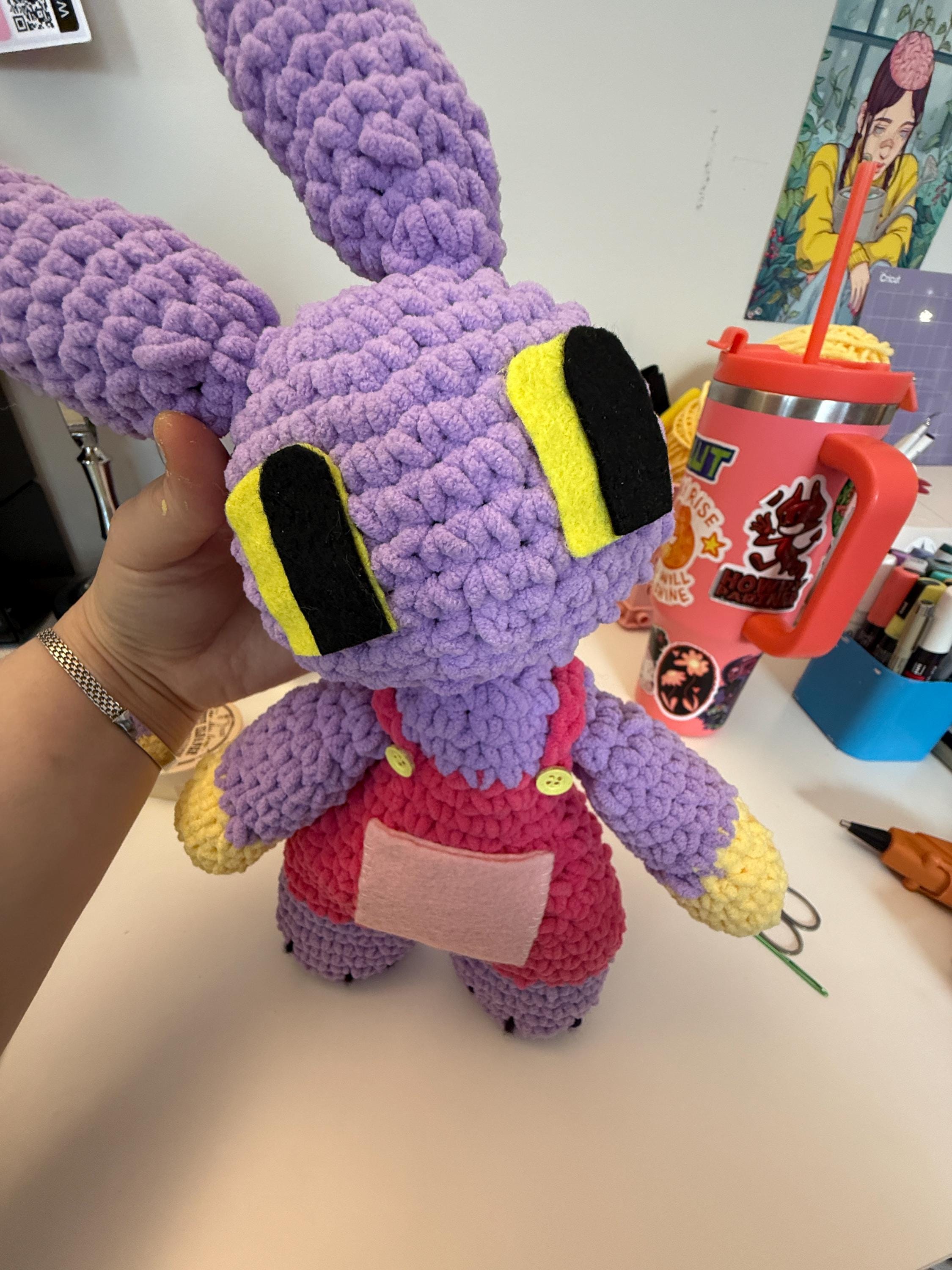 Crochet Purple Jack Rabbit Plushie: Unhinged Fan Art (digital