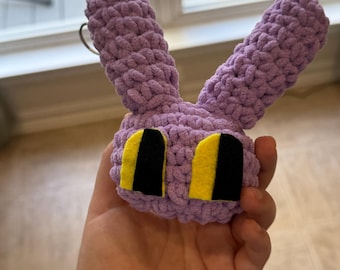 Crochet Purple Jack Rabbit Keychain: Unhinged Fan Art