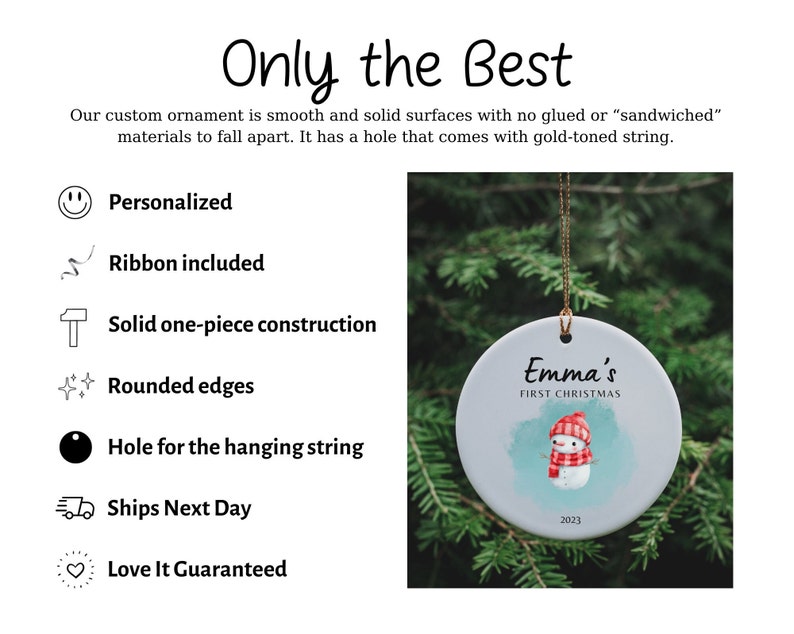 2024 Personalized Christmas Ornament for Baby Christmas Ornament for