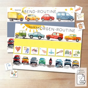 Routine du matin et du soir pour les enfants, emploi du temps quotidien, plan de routine, plan de tâches pour les tout-petits, matériel d'apprentissage Montessori, PDF DIY à imprimer