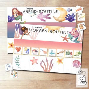 Routine du matin et du soir pour les enfants, emploi du temps quotidien, plan de routine, plan de tâches pour les tout-petits, matériel d'apprentissage Montessori, PDF DIY à imprimer