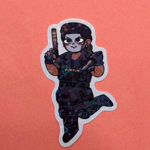 Holografische sticker Cutie Caveira