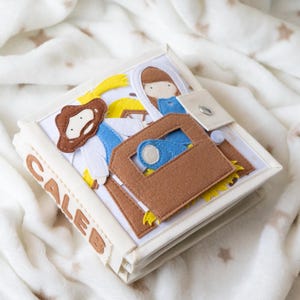 Libro tranquillo per bambini personalizzato, libro biblico per bambini piccoli, libro morbido cristiano, libro sensoriale per bambini, libro tranquillo per la chiesa, regalo di battesimo per ragazzi