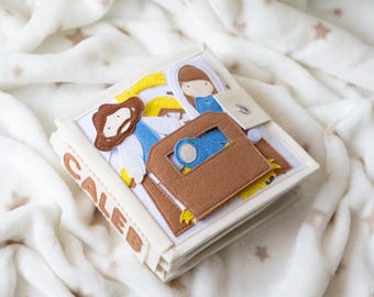 Christian Soft Book, Baby Sensory Book, Church Quiet Book, Baptism Gift for Boys, Personalized Baby Quiet Book, Bible Busy Book for Toddlers