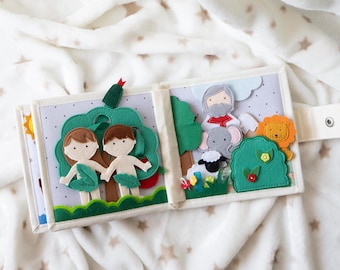 Custom Felt Bible Book for Kids, Christian Toy Bible Study, Baptism Gift Boy & Girl