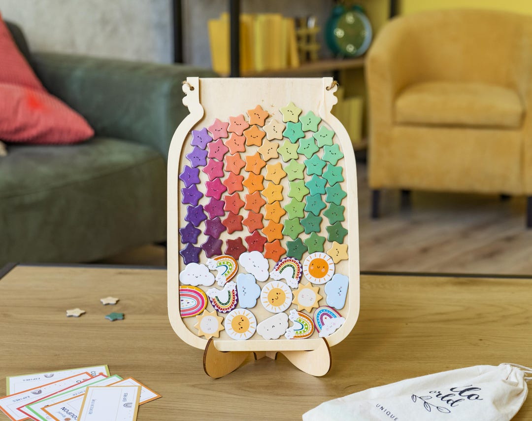 Kids Reward Chart Board, Magnetic Star Chart for Children, Behavior ...