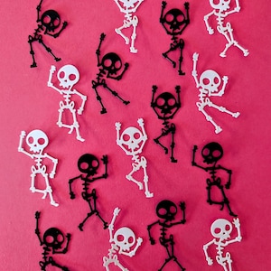 Scheletri di carta fustellati, creazione di biglietti, Halloween, scrapbooking, abbellimenti