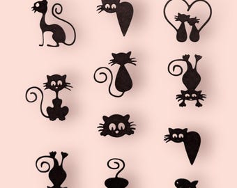 X20 Cat Die Cuts, Scrapbooking, Embellishments, Journalling Supplies, Cat Lover Gift