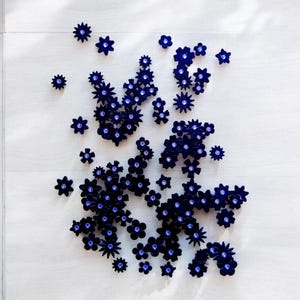 sterben geschnittene Papier Miniatur schwarze Blumen, Card-Making, Scrapbooking, Verzierungen