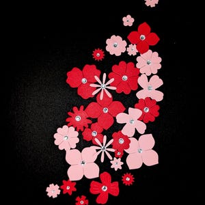 Flores de papel troqueladas, fabricación de tarjetas, scrapbooking, adornos