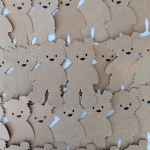 Ours en peluche en papier découpé, fabrication de cartes, scrapbooking, embellissements