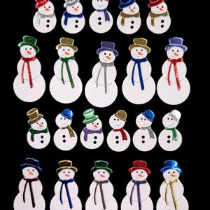 Bonhommes de neige découpés X9, fabrication de cartes, scrapbooking, embellissements