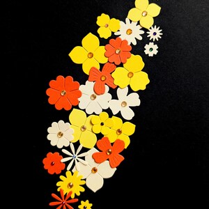Fiori di carta fustellati, creazione di biglietti, scrapbooking, abbellimenti