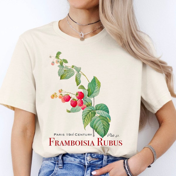 Vintage Raspberry Framboisia Rubus T-shirt Shirt Cottagecore Gift idea for Woman  botanical antique Art Graphic aesthetic Tee Lexikon