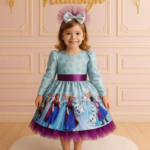 Elsa Costume, Frozen Elsa Dress Toddler, 1st Birthday Princess Dress, Special Design Blue Elsa Ball Gown, 2nd Party Dress, Hallowen Costume