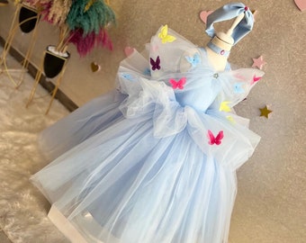 Cinderella Dress: Toddler Princess Costume, Flower Girl Party Dress