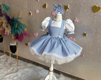 Dorothy Inspired Baby Girl Dress, Dorothy Dress, 1 st Dorothy Costume, Dorothy Baby Girl Dress, Dorothy Theme dress, Halloween Costume