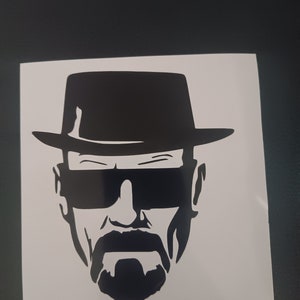 Walter White Decal - Black permanent vinyl