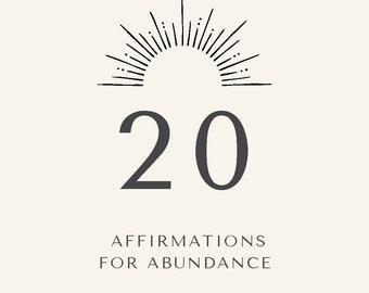 Cartes d'affirmations d'abondance