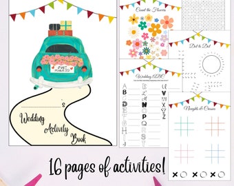 Kinderhochzeit Aktivitätsbuch Bundle - Farbe bedruckbar