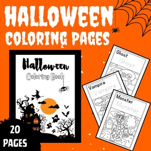 Halloween Coloring Pages | Halloween Vocabulary