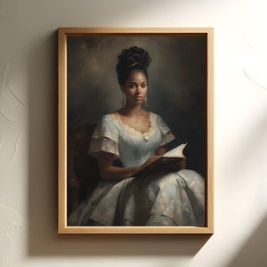 Female Vintage Portrait | African American Wall Art | Vintage Black Woman Portrait