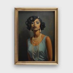 Female Vintage Portrait | African American Wall Art | Vintage Black Woman Portrait