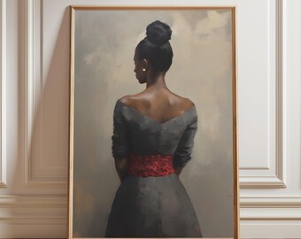 Stampa vintage di donne nere, ritratto di donne afroamericane, arte murale africana, arte nera, arredamento afrocentrico per appartamenti, magia di ragazze nere